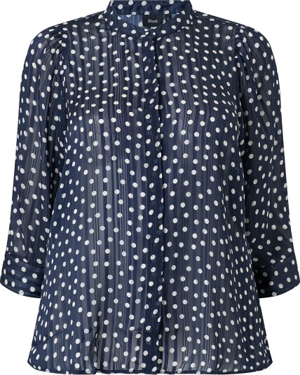 Zizzi   Bluse Calucy 3/4 Shirt   Blå