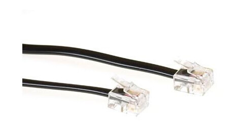 Act Rj11 - Rj11 Cable - Black 1.0M 1M Schwarz Telefonkabel (Td5501)