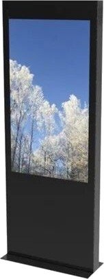 HI-ND Single Totem Exclusive stand - portrait - for flat panel - black - Max - recommended for 75"