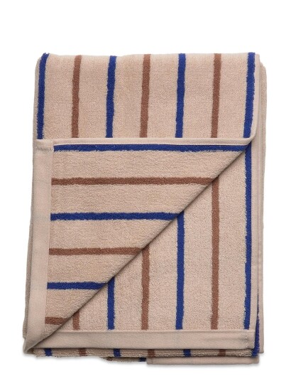 Oyoy Living Design Raita Towel 70X140 Cm Beige OPTIC BLUE 140X70CM