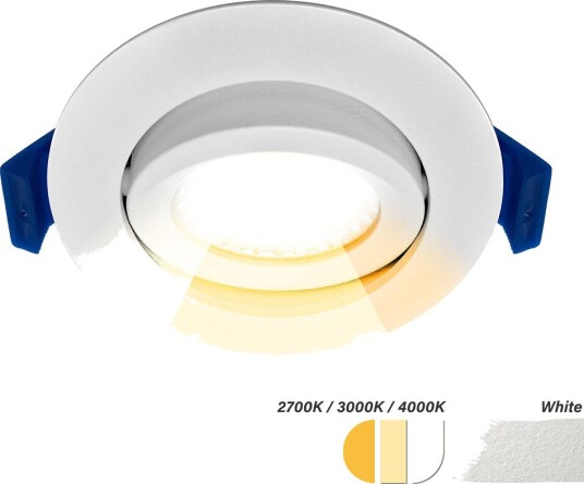 EcoDim ED-10081 LED-downlight Ø68 mm CCT 2700K/3000K/4000K hvit
