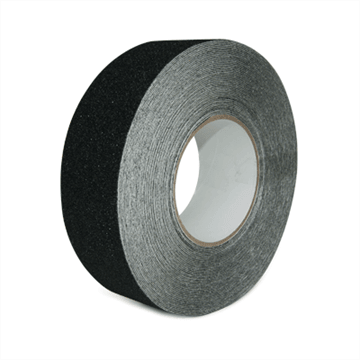 Sklisikker tape fra Denfoil  50 mm x 18 m  Sort farge   