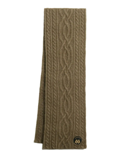 Superdry Cable Luxe Knit Scarf - Khaki green - ONE SIZE