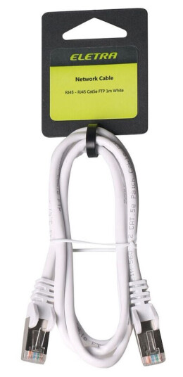 ELETRA CAT5E RJ-45 TO RJ-45 WH 1M FTP
