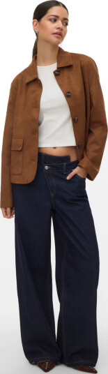 Vero Moda Vmjose Kelly Short Jacket Ga Noos   Brown   XL
