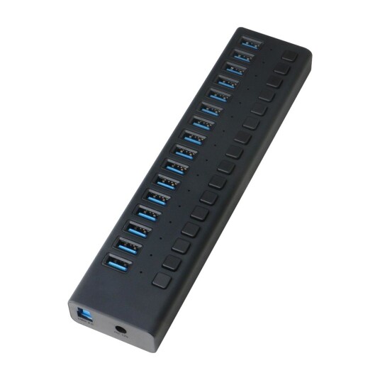 Dacota PlatinumUSB 3.0 16 Port Hub med bryter PEC-H716