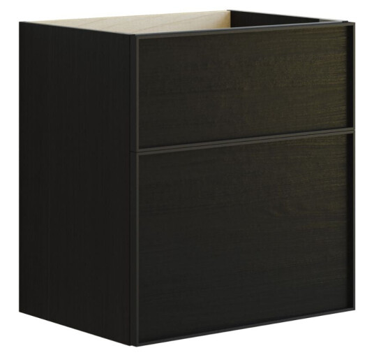 Dansani Inzo Alu-ramme Svart Underskap 2 Skuff eik / 60cm