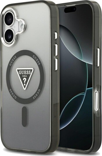 Guess IML Gradient Triangle Logo MagSafe Etui til iPhone 17 - Svart