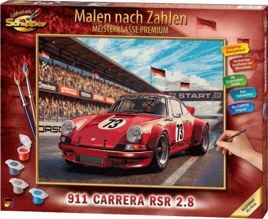 Schipper Meisterklasse Mal etter nummer 40x50 cm Porsche 911 Carrera RSR 2.8