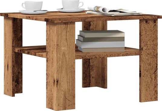 Salongbord gammelt tre 60x60x42 cm konstruert tre 8721158433992