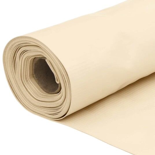Balkongskjerm kremhvit 600x120 cm PVC