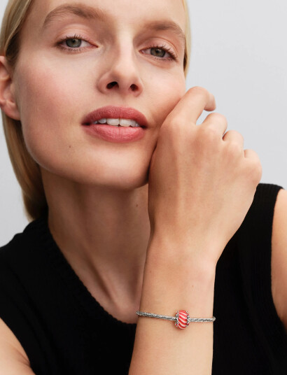 Pandora Candy Sterling Silver Charm - Red - ONE SIZE Pandora Candy Sterling Silver Charm - Red - ONE SIZE