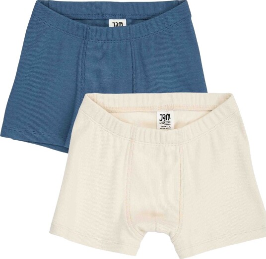 Jam generasjon Boxershorts 2 pack Rib Navy/Hvit Jam Generation 5 år 110 Boxershorts Blå