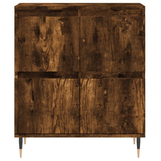 vidaXL Skjenk røkt eik 60x35x70 cm konstruert tre