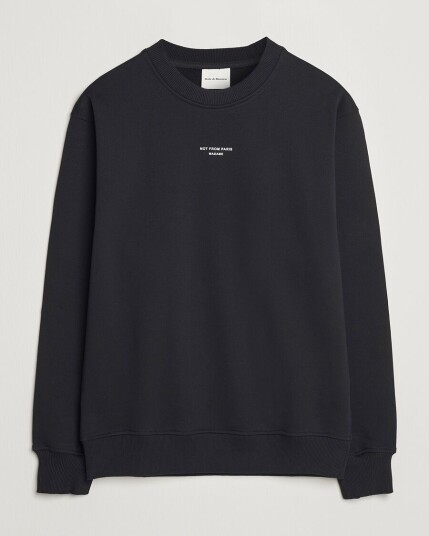 Drôle de Monsieur Classic Slogan Sweatshirt Black
