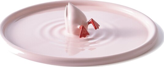 POLSPOTTEN Plate Diving Duck Pink L40X W40X H9.5CM POLSPOTTEN Plate Diving Duck Pink L40X W40X H9.5CM