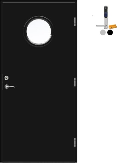 Ytterdør Swedoor Advance-Line Nordic Molde med Yale Doorman Classic Home