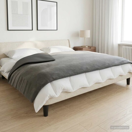 vidaXL Vektet Teppe Antrasitt 122 x 183 cm 5 kg 100% Bomull 205T