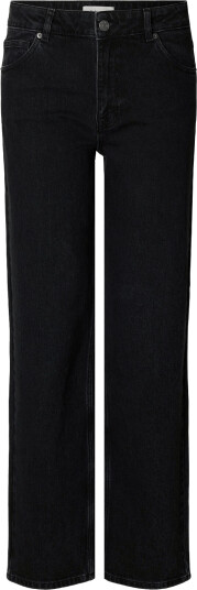 Selected Slwstraight Bea Kori Mw Jeans Noos Black 29 x 34