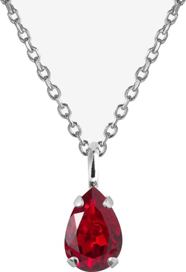 Caroline Svedbom Childhood Birthstone Necklace Rhodium - JULY - One Size