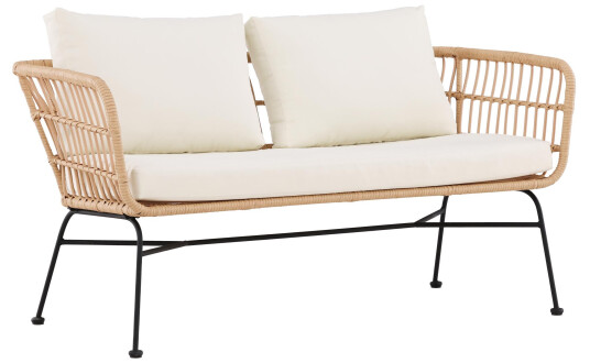 Venture Design Isola 3-seters sofa Natur med beige pute Natur Venture Design Isola 3-seters sofa Natur med beige pute Natur