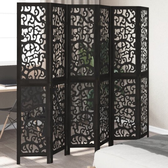 Romdeler 6 paneler svart heltre keisertre 8721012074590