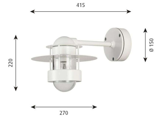 Louis Poulsen - Albertslund Vegglampe Hvit Kort E27 Louis Poulsen Louis Poulsen - Albertslund Vegglampe Hvit Kort E27 Louis Poulsen