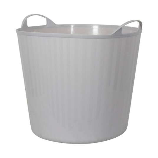 Home Tex Plastbalje   Grå med håndtak 35x41 cm Praktisk kurv til oppbevaring