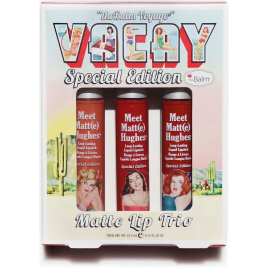 The Balm Meet Matte Hughes Trio Kit Vacay 3 x 7,4 ml Leppestift The Balm Meet Matte Hughes Trio Kit Vacay 3 x 7,4 ml Leppestift