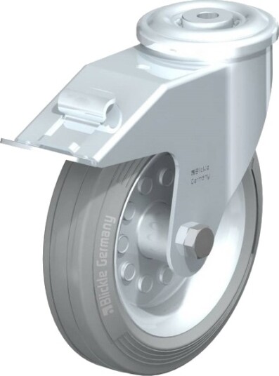 Blickle 742854 Ler-Ve 180R-Fi-Sg Styrehjul Med Brems, Hjuldiameter 180 Mm, Bæreevne 170 Kg (1 Stk.)