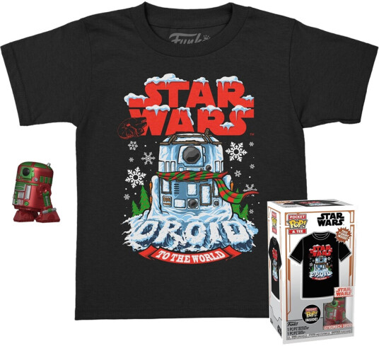 FUNKO POCKET POP! & TEE: Star Wars Holiday R2D2 MT S