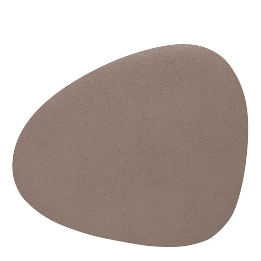 Lind DNA  Leather Serene Curve bordbrikke L 37x44 cm mole grey