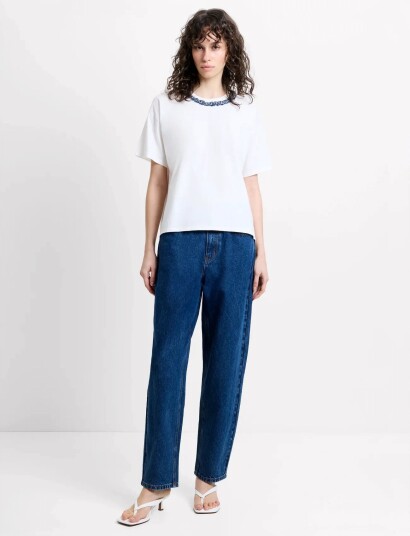 French Connection Aliyana Jersey Ss Tee   White   XS