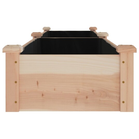 vidaXL Høybed med foring 240x45x25 cm heltre gran