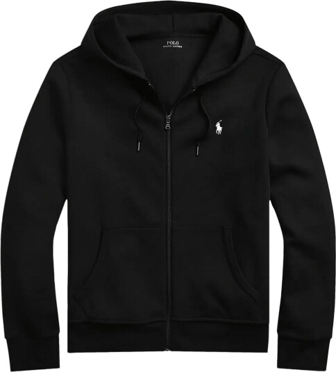 Polo Ralph Lauren Double Knit Full Zip Hoodie   Black   XS