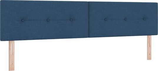 Box Spring Seng med Madrass Blå 200x200 cm Stoff Hodegjellet Med Knapper Blå 200 cm Stoff Box Spring Seng med Madrass Blå 200x200 cm Stoff Hodegjellet Med Knapper Blå 200 cm Stoff