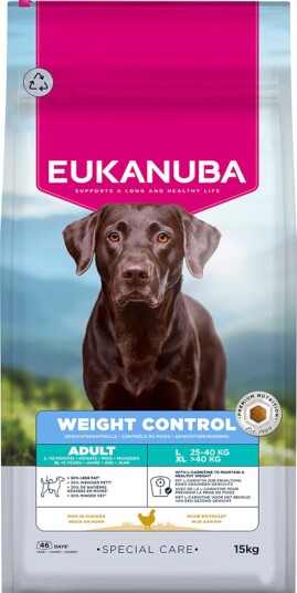 Eukanuba Tørrfôr Adult Special Care Weight Control Large Sparepakke 2 X 15 kg Eukanuba Tørrfôr Adult Special Care Weight Control Large Sparepakke 2 X 15 kg