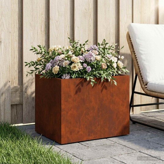vidaXL Hageblomsterpotte Rusten 40 x 30 x 30 cm Cortenstål