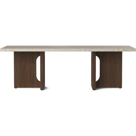 Audo Copenhagen Androgyne Loungebord sand/kunis breccia, mørkbeiset eikestativ Audo Copenhagen Androgyne Loungebord sand/kunis breccia, mørkbeiset eikestativ