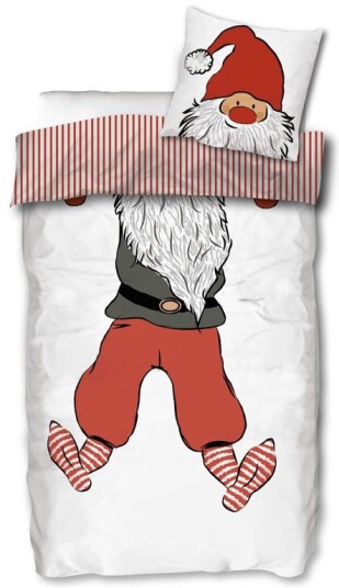 Licens Julesengetøy 100x140 cm Julesengetøy med julenisse 2 i 1 design 100% bomull Licens Julesengetøy 100x140 cm Julesengetøy med julenisse 2 i 1 design 100% bomull