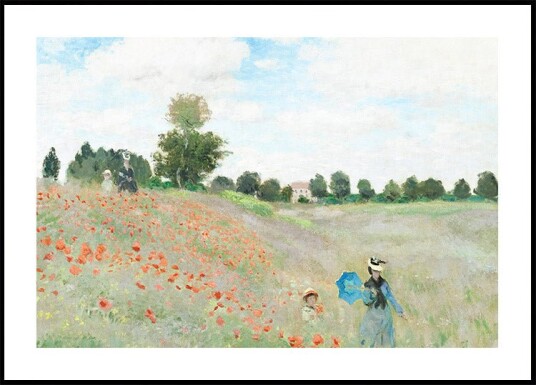 The Poppy Field 1873 Plakat by Claude Monet Plakat / 30x40cm The Poppy Field 1873 Plakat by Claude Monet Plakat / 30x40cm