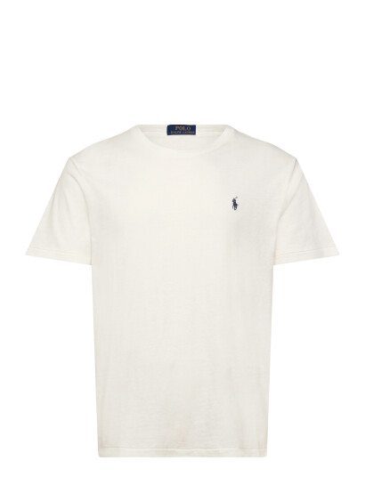 Polo Ralph Lauren Standard Fit Cotton Linen T Shirt Cream XS Polo Ralph Lauren Standard Fit Cotton Linen T Shirt Cream XS