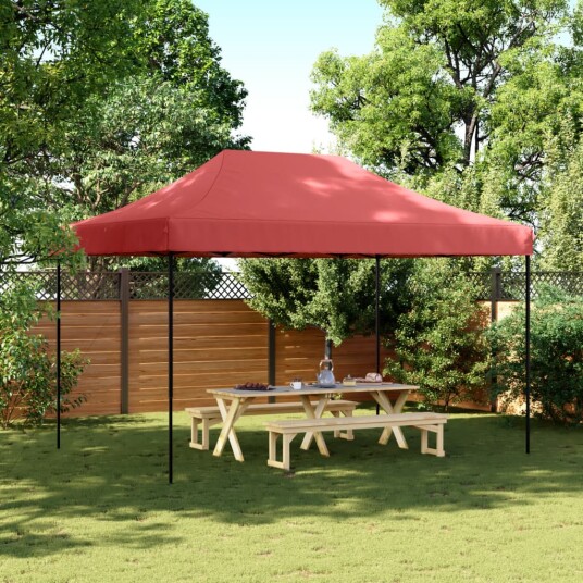  Sammenleggbart partytelt pop-up burgunder 410x279x315 cm 4005011