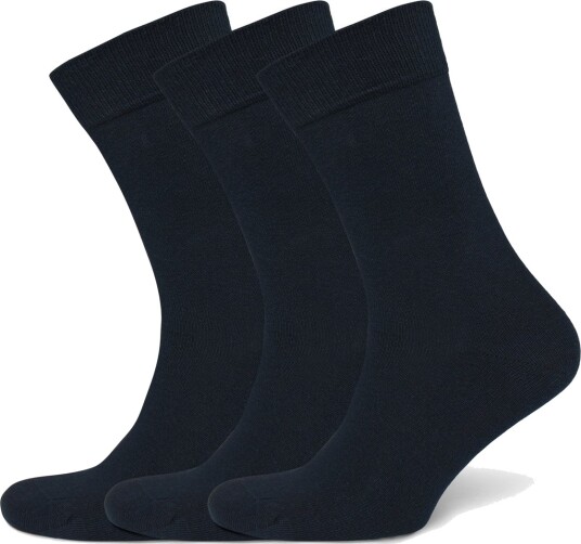Mango 3 Pack Long Cotton Socks Navy 43 45