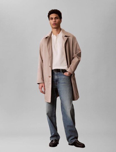 Calvin Klein Jeans Ss Cotton Waffle Polo Collarswtr Cream M Calvin Klein Jeans Ss Cotton Waffle Polo Collarswtr Cream M
