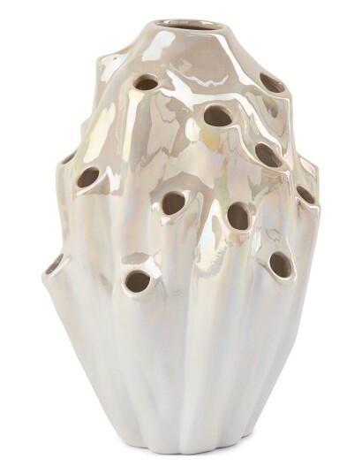 Eden Lava Vase White Outcast H33CM