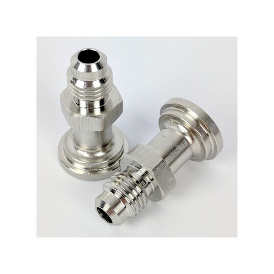 Overgang for fatkobling 1/4" MFL gjenger rustfritt stål