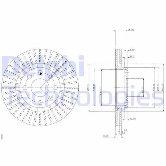 Bremseskive DELPHI BG2636 Bremseskive DELPHI BG2636