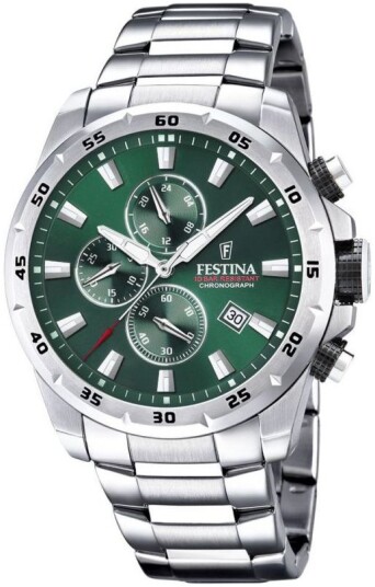 Festina Herreklokke F20463 3 Grønn/Stål Ø45 mm Festina Herreklokke F20463 3 Grønn/Stål Ø45 mm