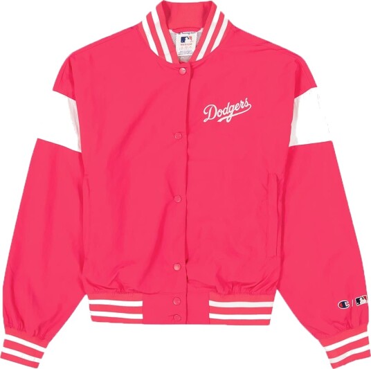 Champion Fashion Bomber Jakke Rosa m. Hvit Champion L Large Overgangsjakke